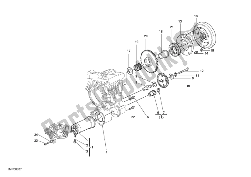 Todas as partes de Motor De Arranque do Ducati Superbike 749 Dark 2006